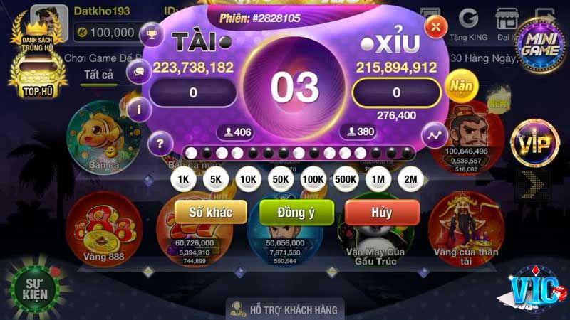 VicClub là điếm đến lí tưởng cho game thủ yêu thích Tài Xỉu trực tuyến